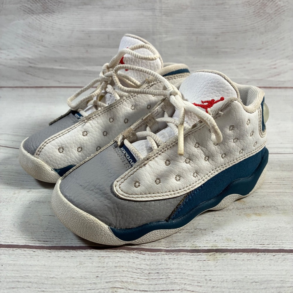 Jordan Air Jordan 13 Retro Toddler 8C French Blue White Leather Basketball Shoes